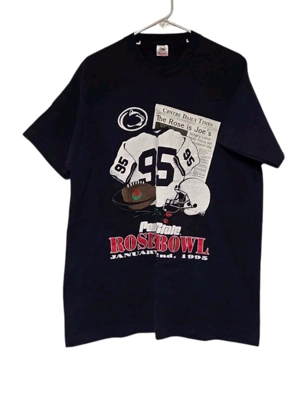VTG Penn State Rose Bowl T-Shirt Men's XL Nittany Lions Single Stitch Navy FOL